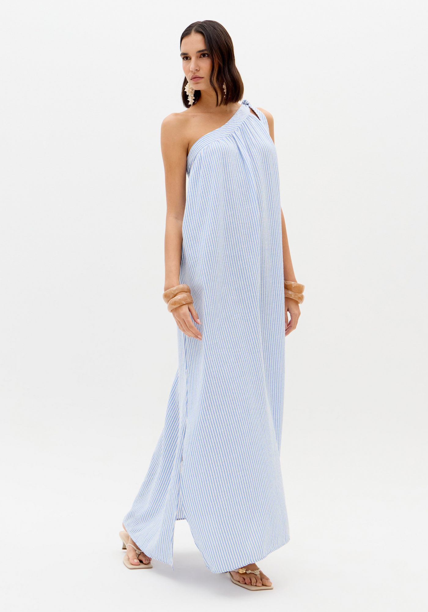 Vestido Ombro Único Longo