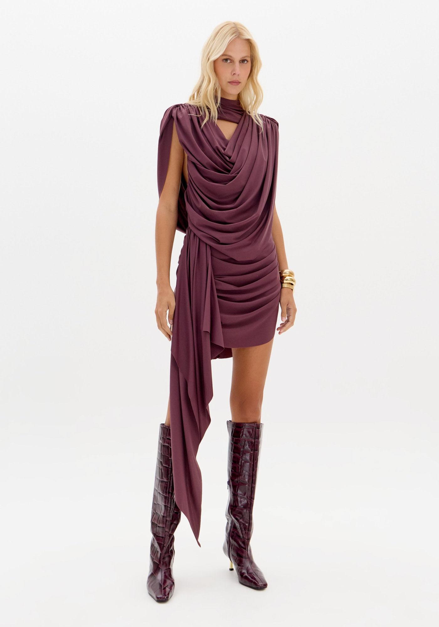 Vestido Curto Franzido