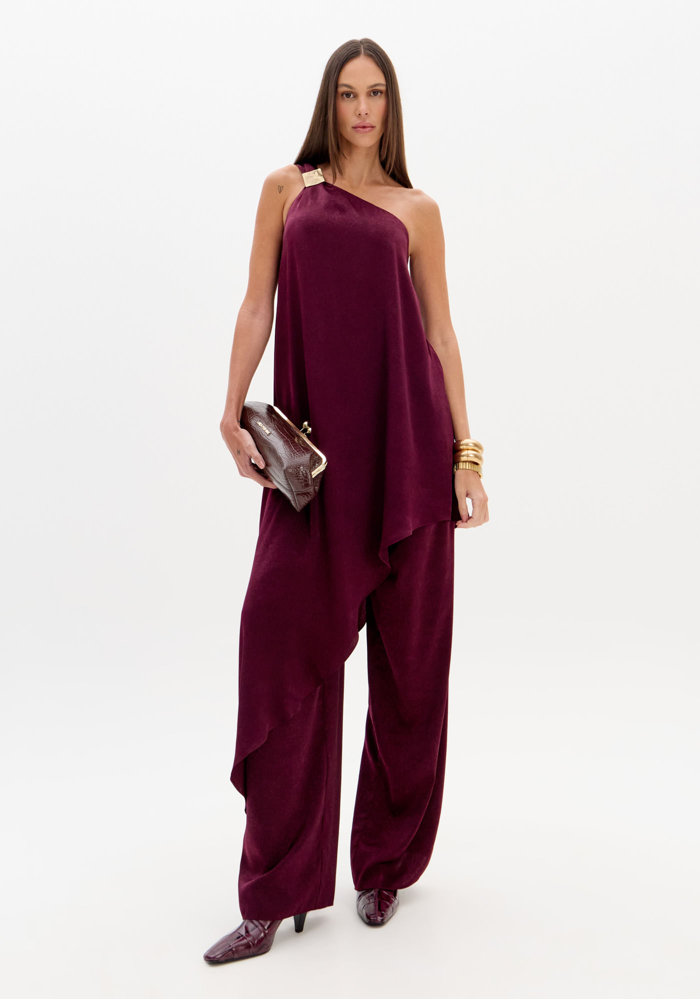 Vestido Assimétrico Ombro Único
