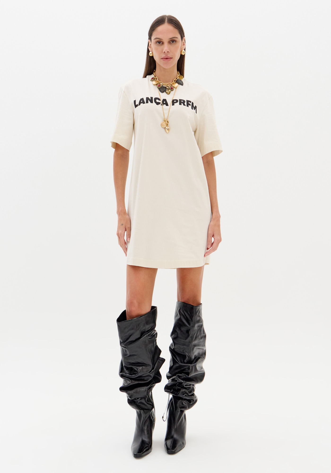 Vestido T-dress Curto Com Estampa