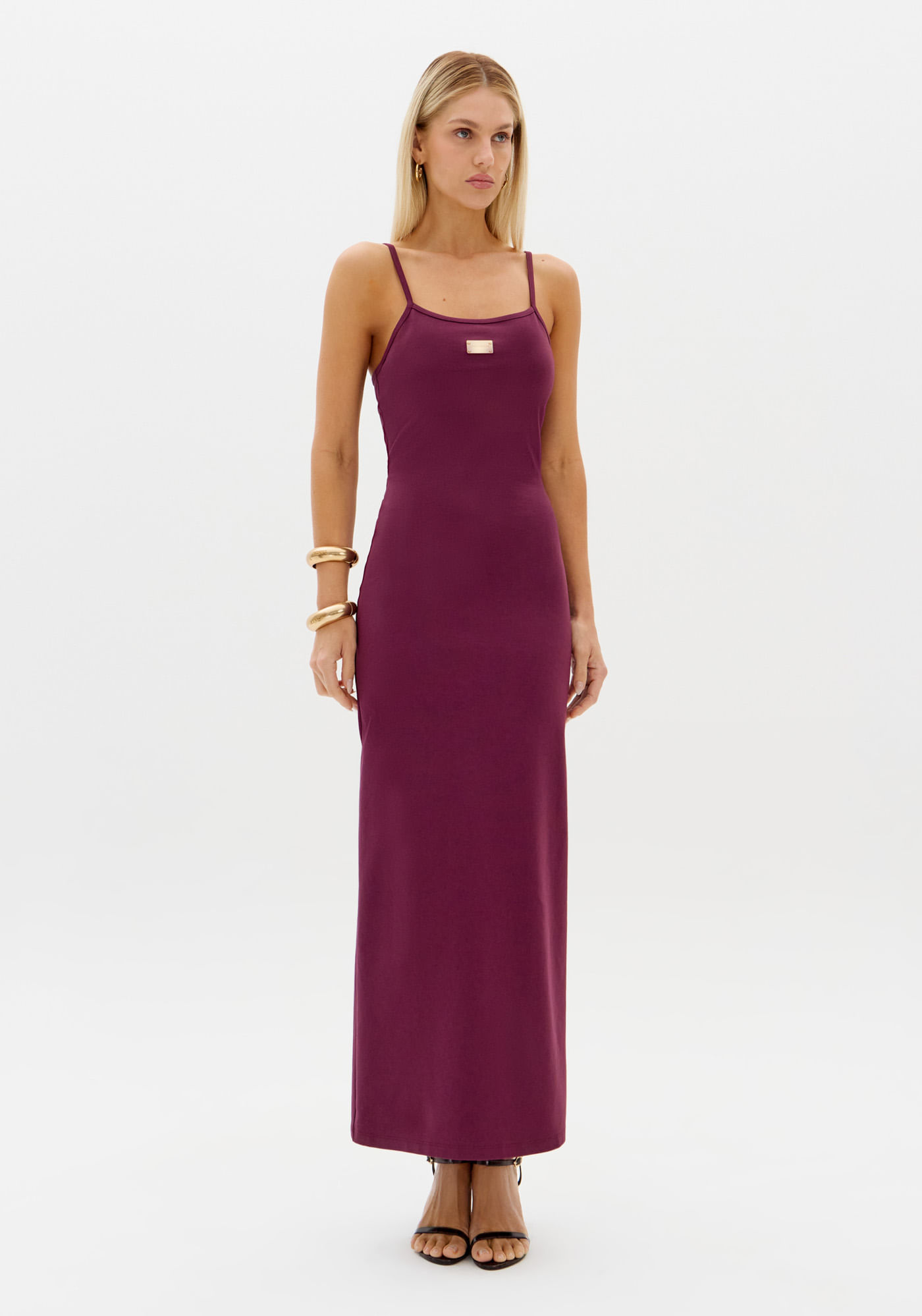 Vestido Super Midi De Alças