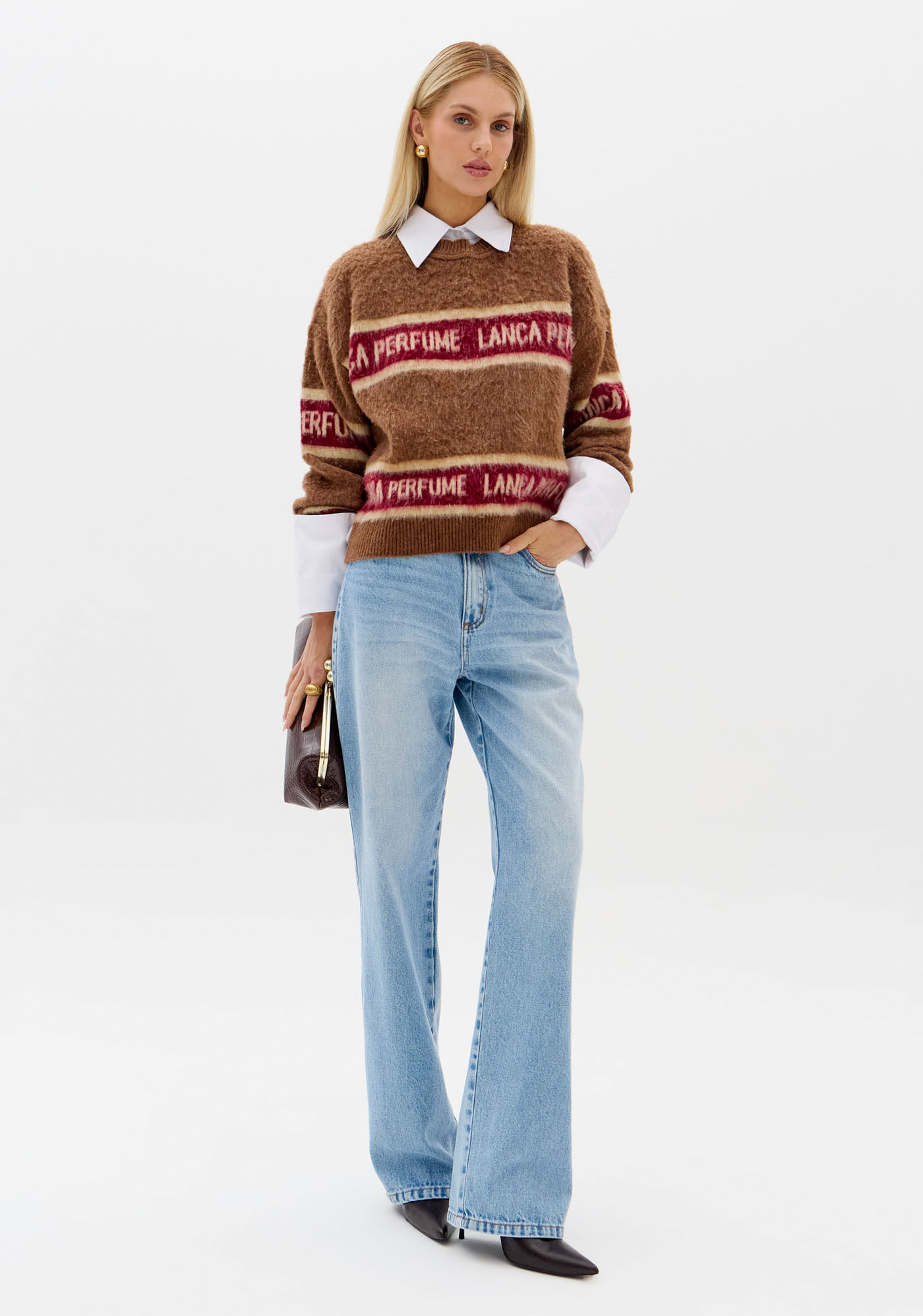 Calça Jeans Reta Com Cintura Alta