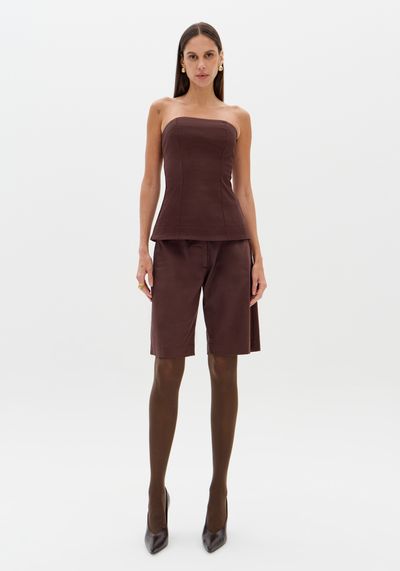 Blusa Alongada Sem Alças