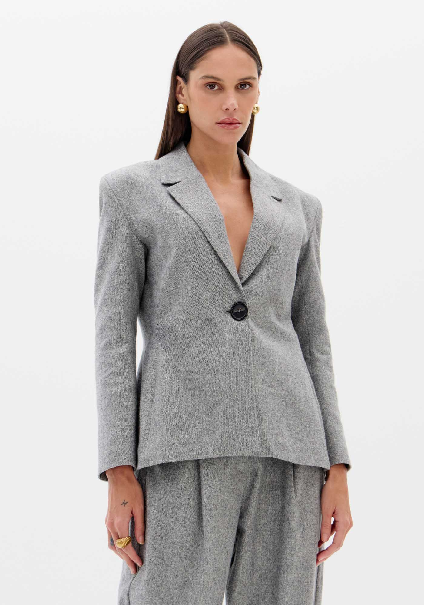 Blazer Slim De Manga Longa