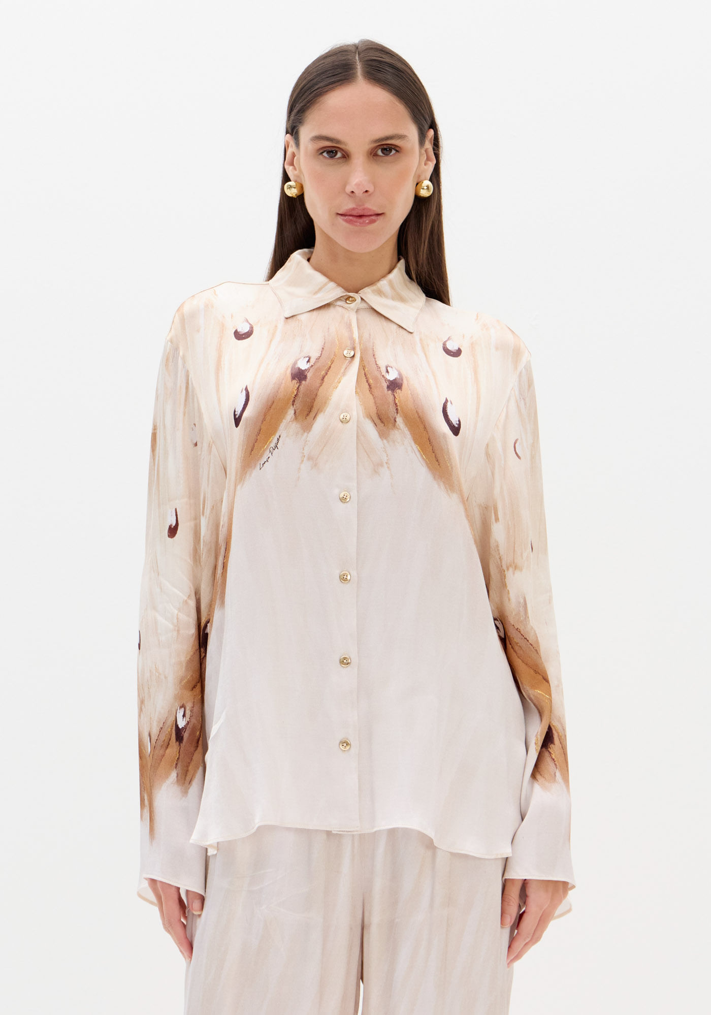 Camisa Manga Longa Acetinada