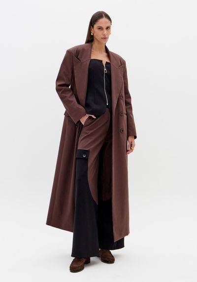 Calça Wide Leg Com Recortes