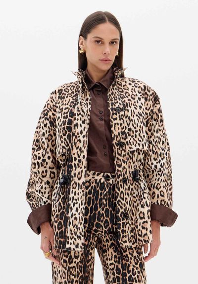 Parka Oversized Sarja Animal Print