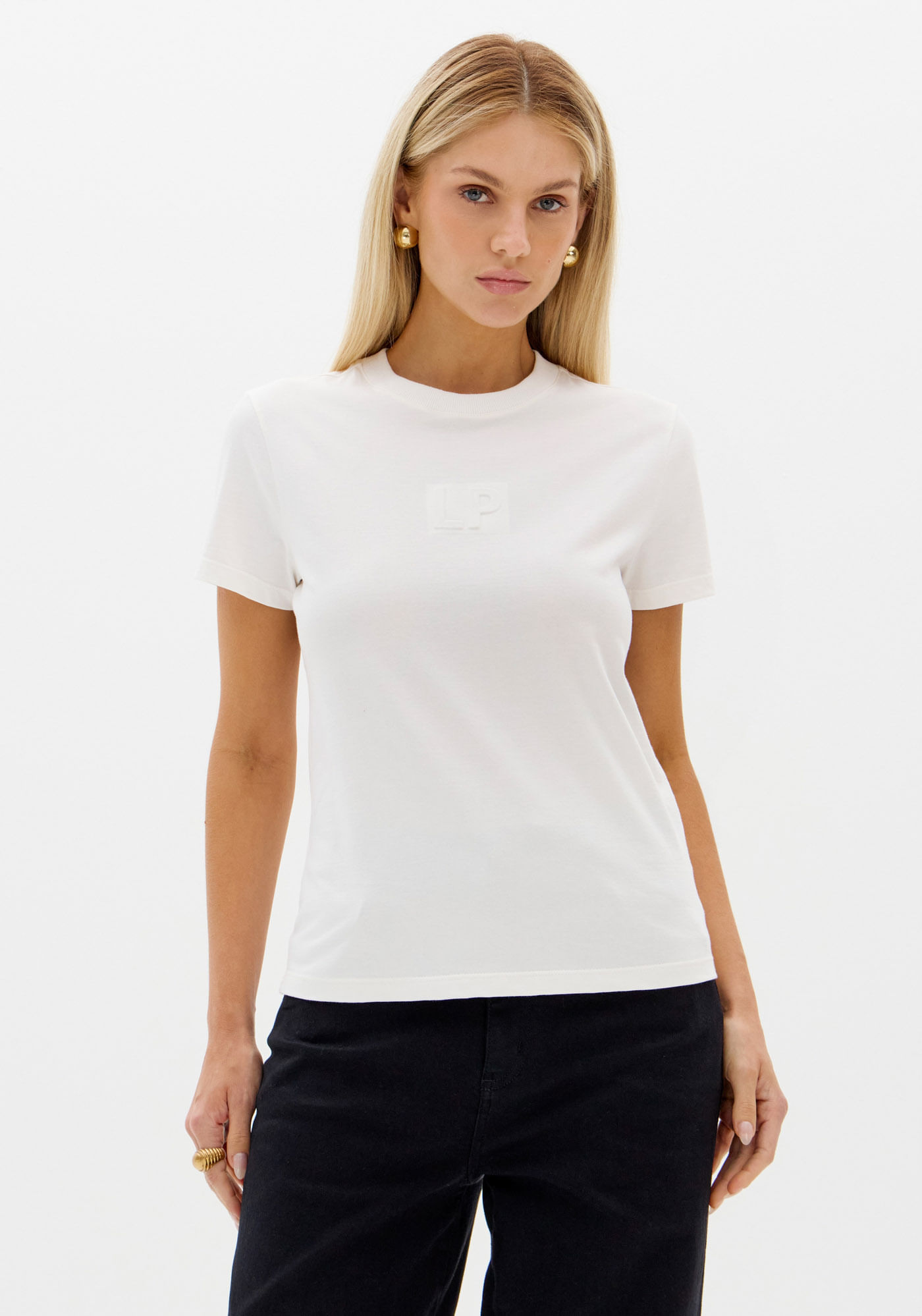 T-shirt Baby Look Com Manga Curta