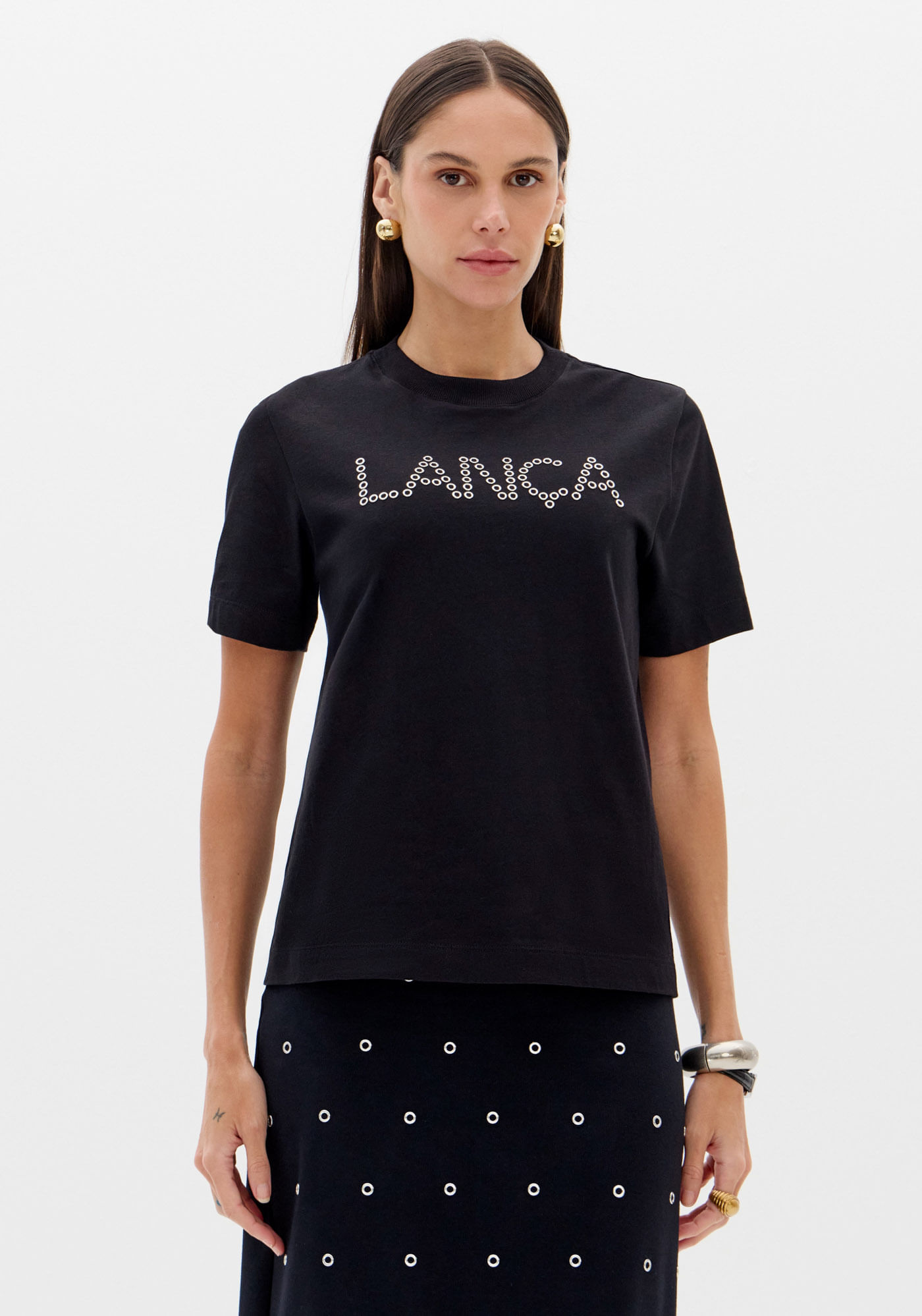 T-shirt Com Manga Curta Lança