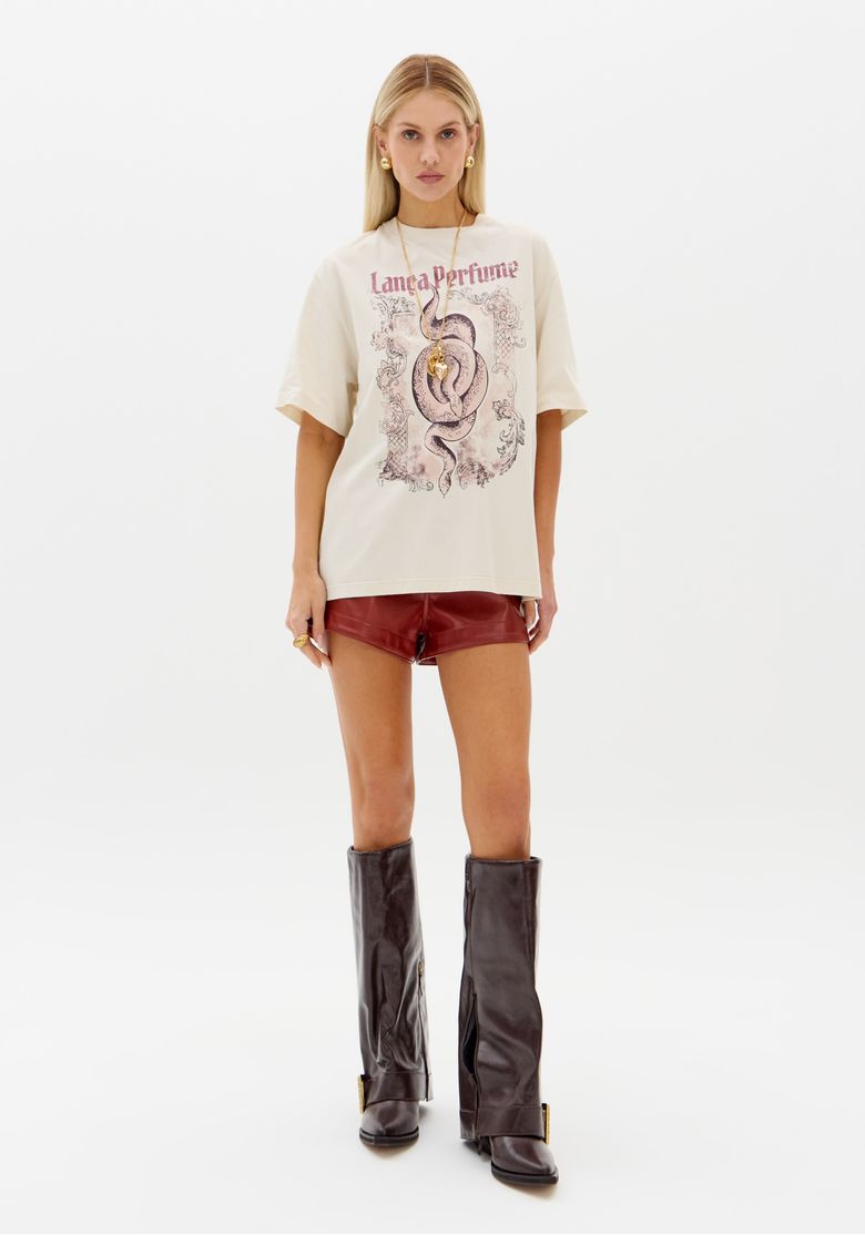 T-shirt Oversized Com Estampa - Lança Perfume