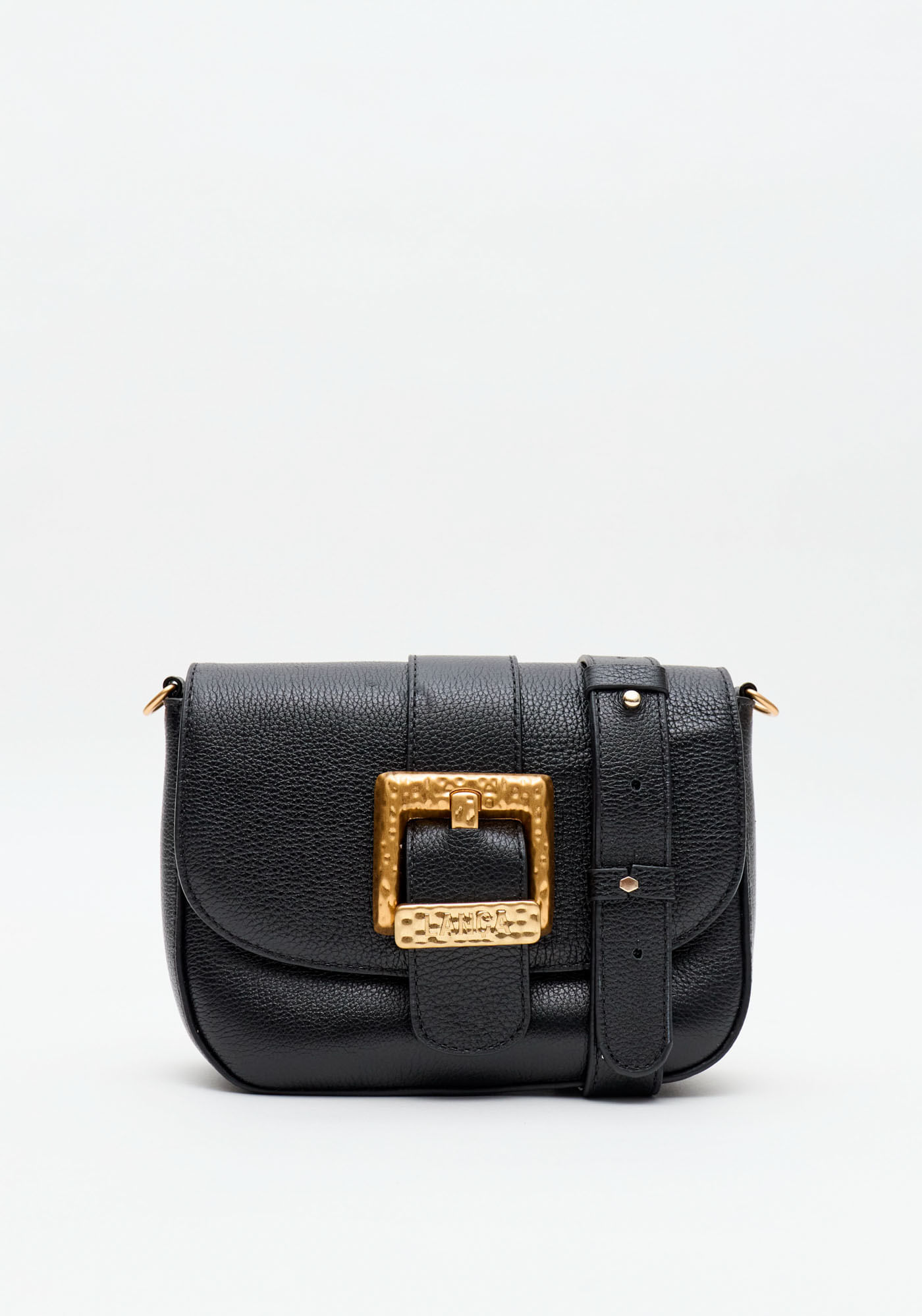 Bolsa Crossbody Couro Com Maxi Fivela