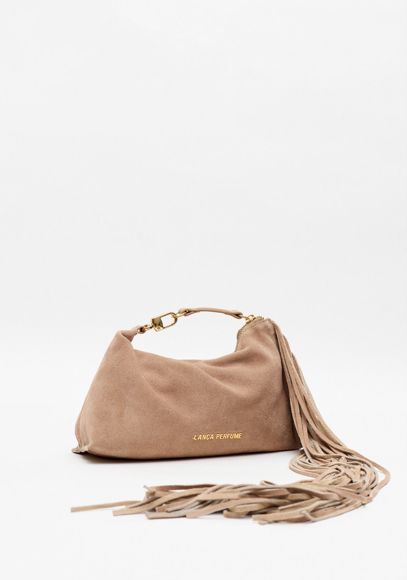 Bolsa Clutch Couro Com Franjas