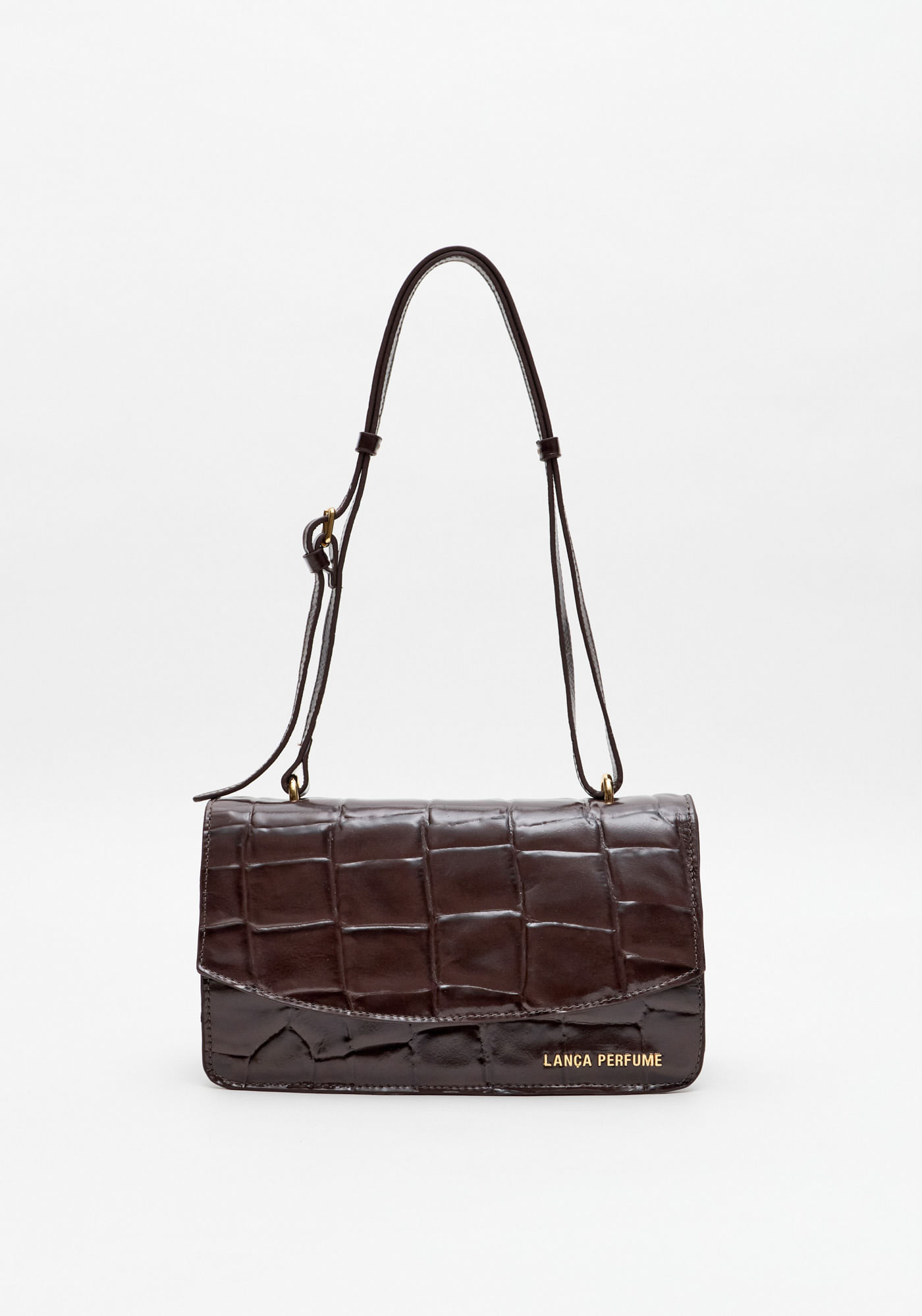 Bolsa Shoulder Couro Croco
