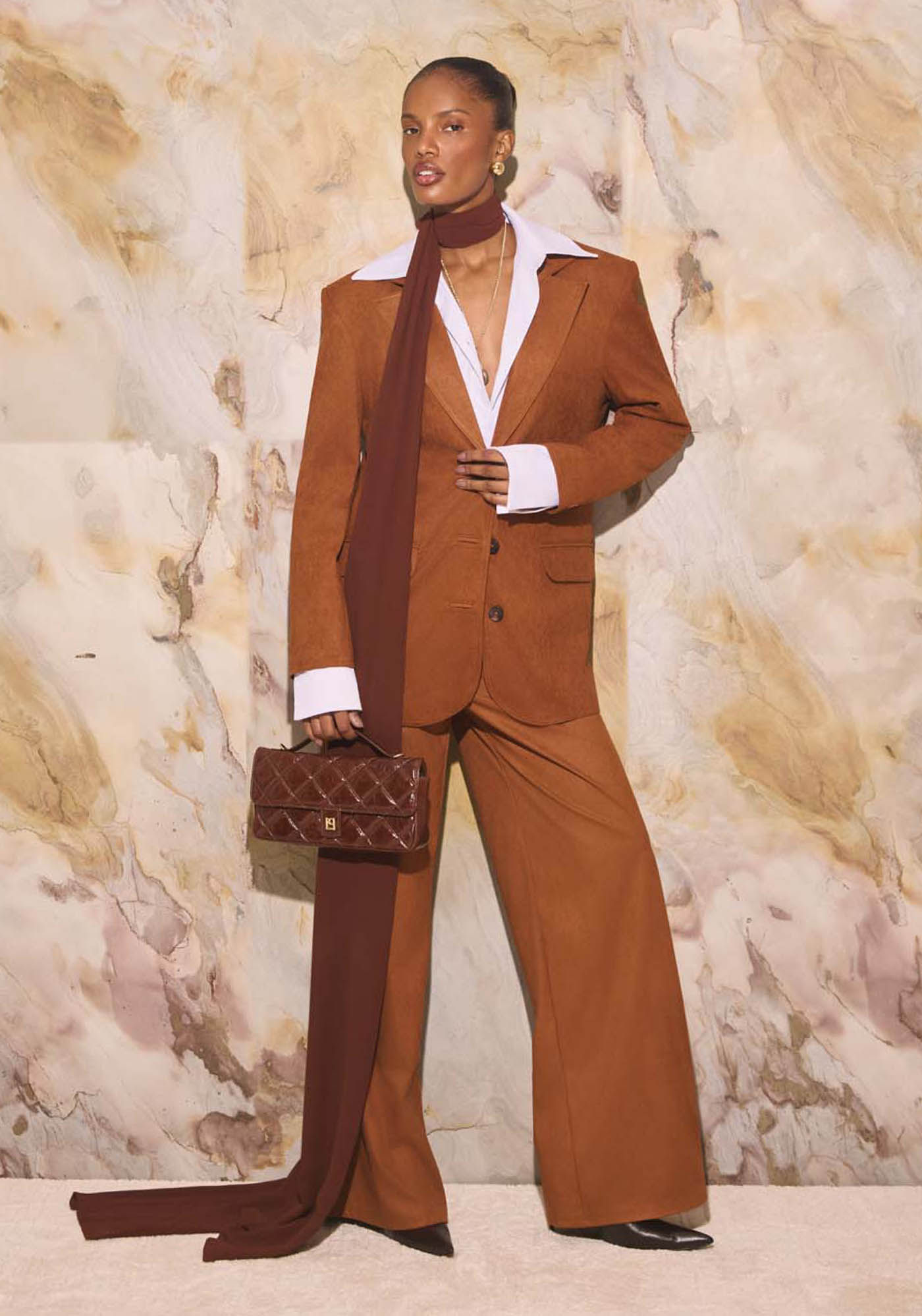 Blazer Alongado Manga Longa Com Botões