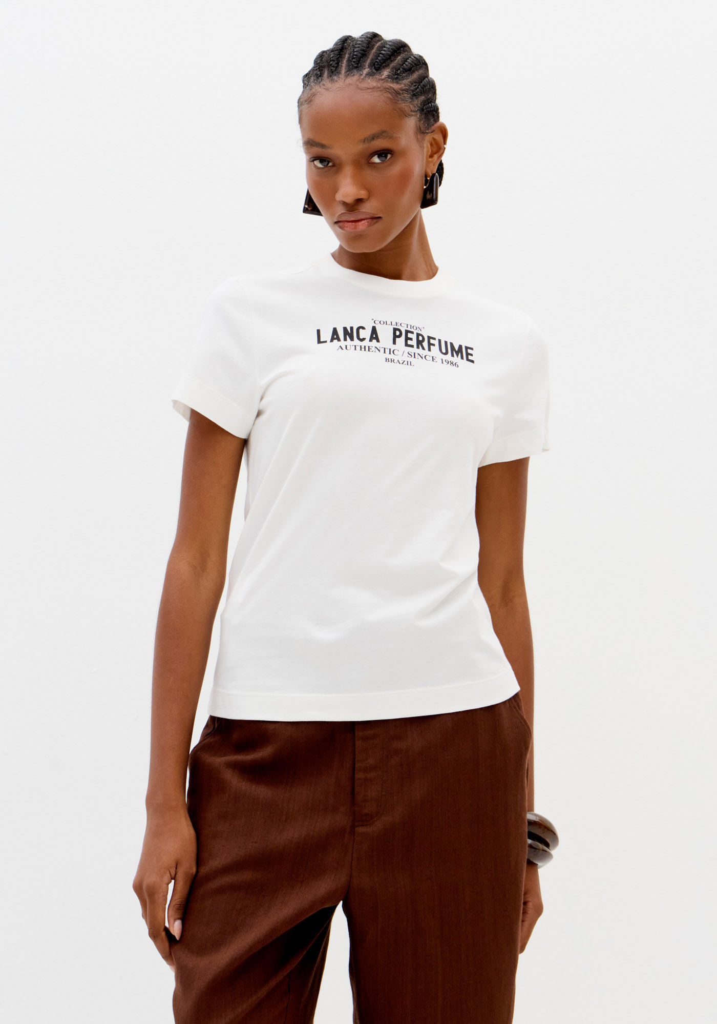 T-shirt Gola Redonda Manga Curta