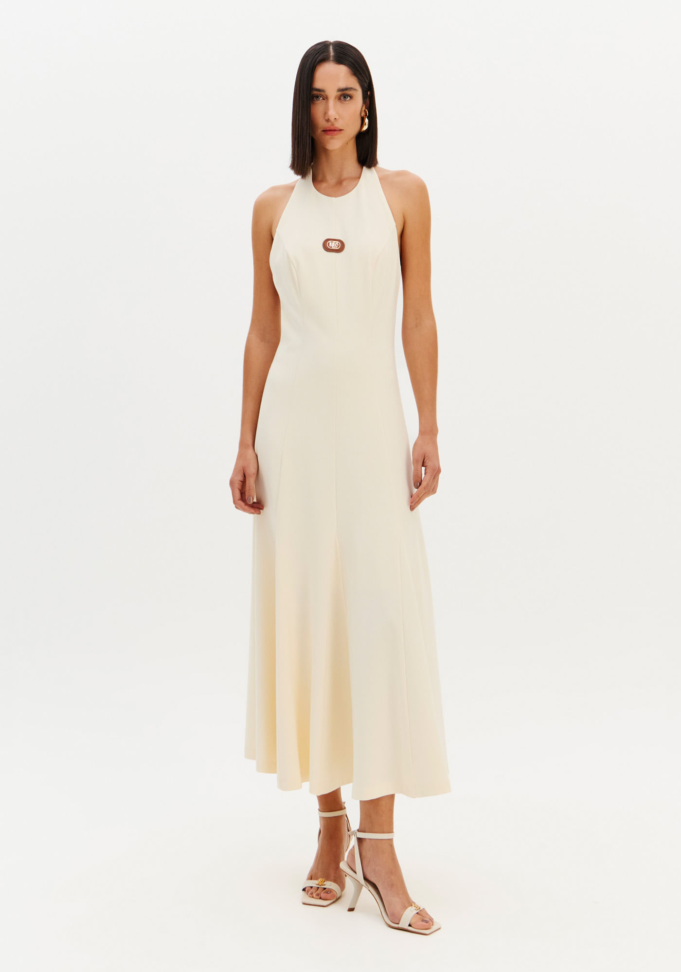 Vestido Super Midi Frente Única