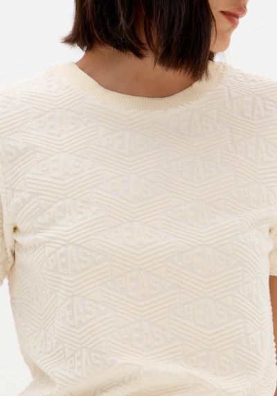 Blusa De Manga Curta Jacquard