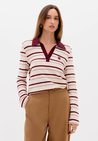 Blusa Gola Polo Com Manga Longa