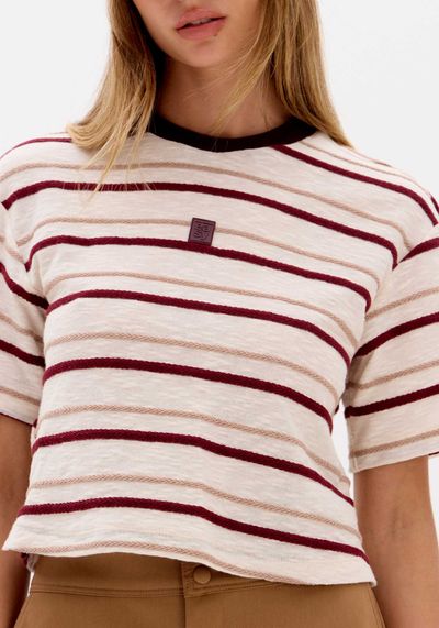 T-shirt Box Jacquard Manga Curta