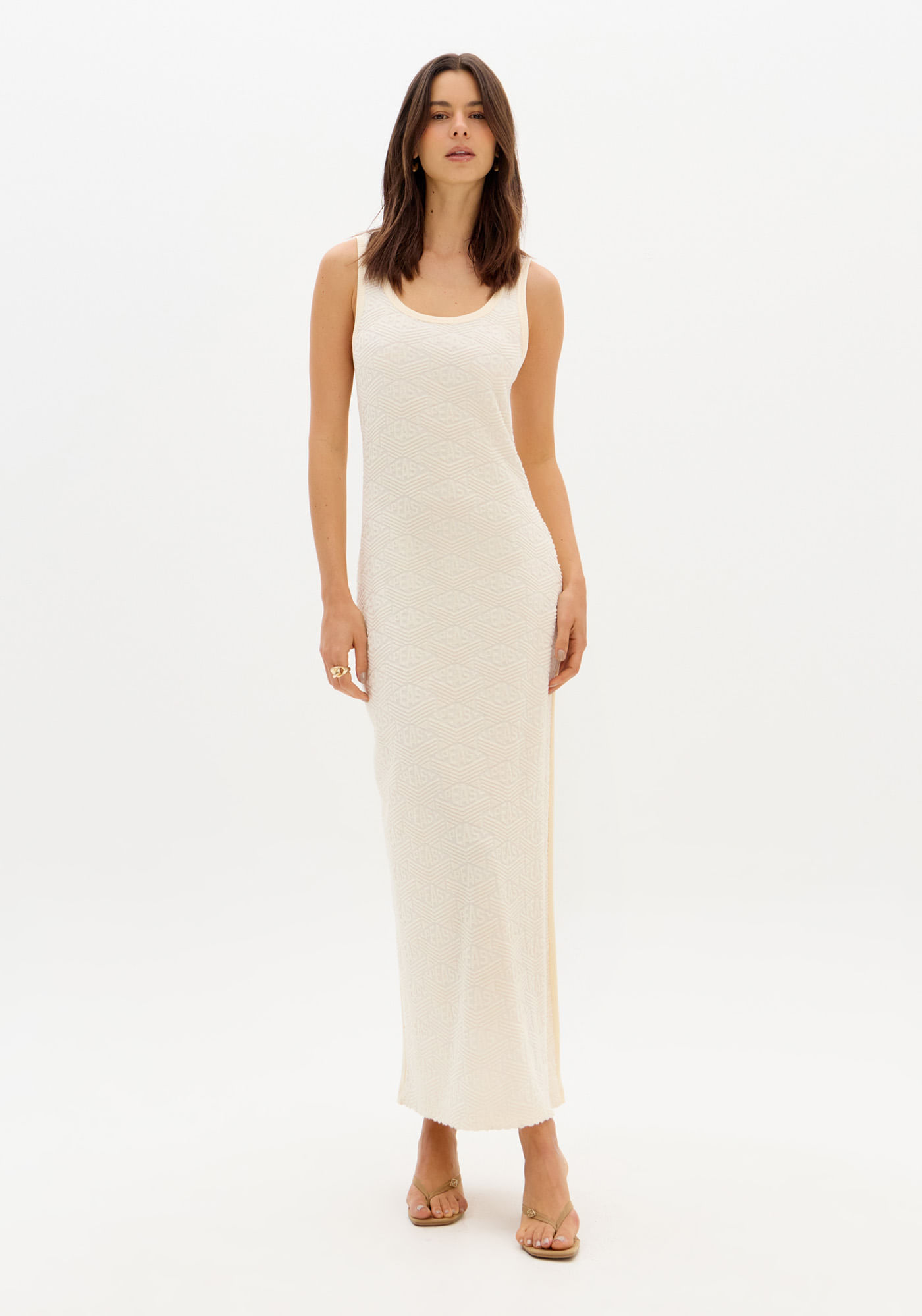 Vestido Super Midi Fenda Posterior