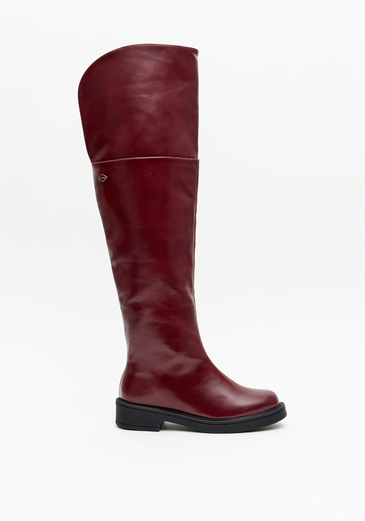 Bota Cano Alto Com Zíper