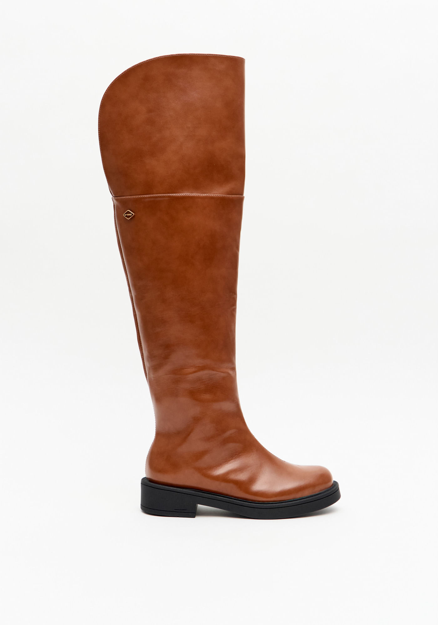 Bota Cano Alto Com Zíper