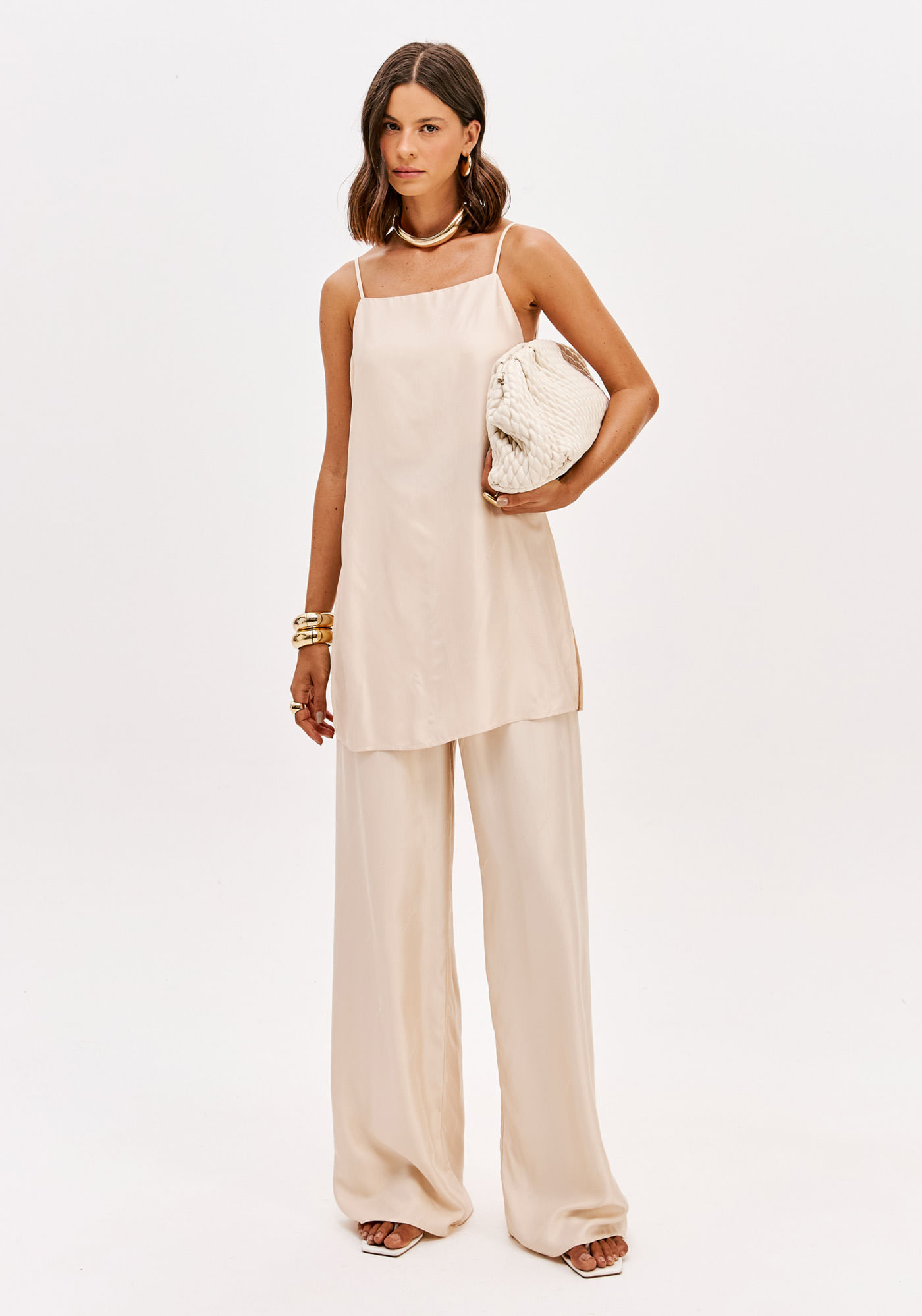 Blusa de Alças Alongada