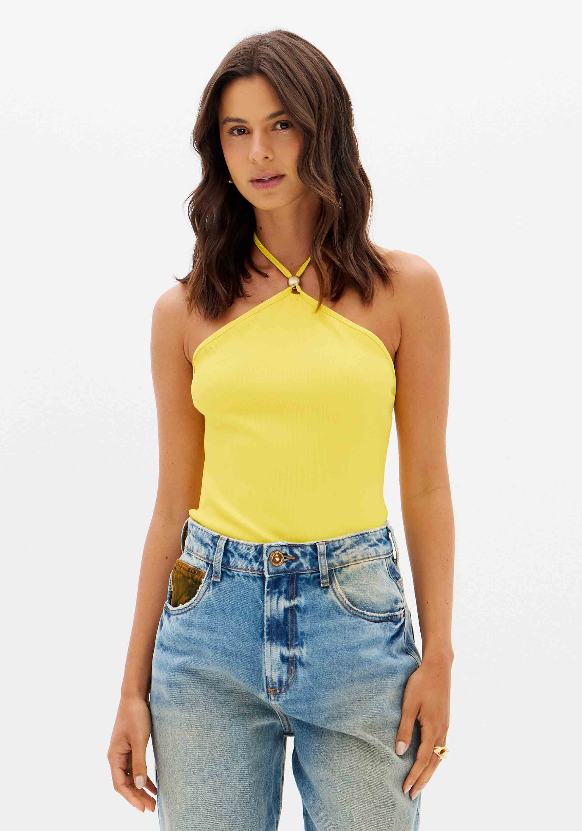 Blusa Canelada Frente Única