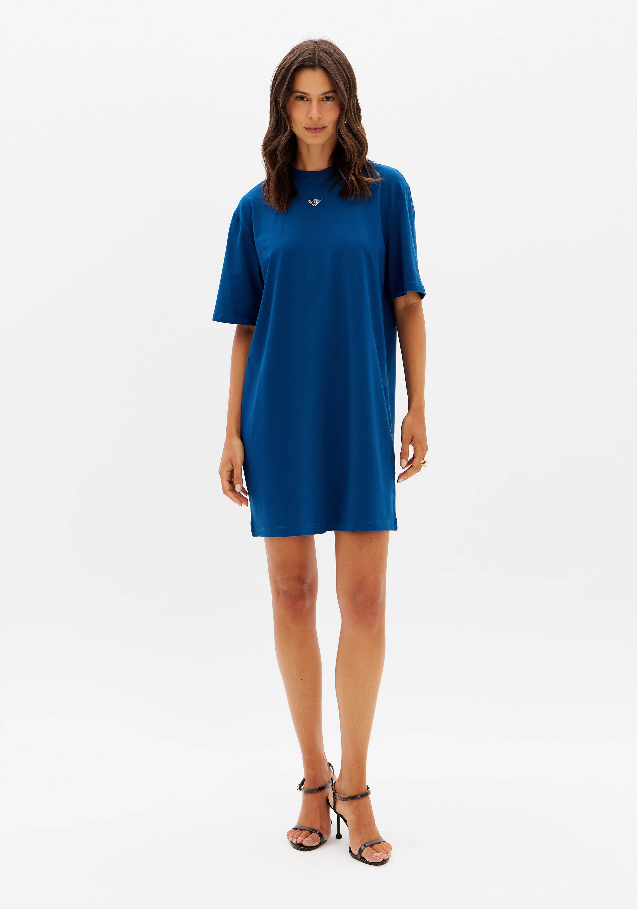 Vestido Curto T-Dress Com Placa