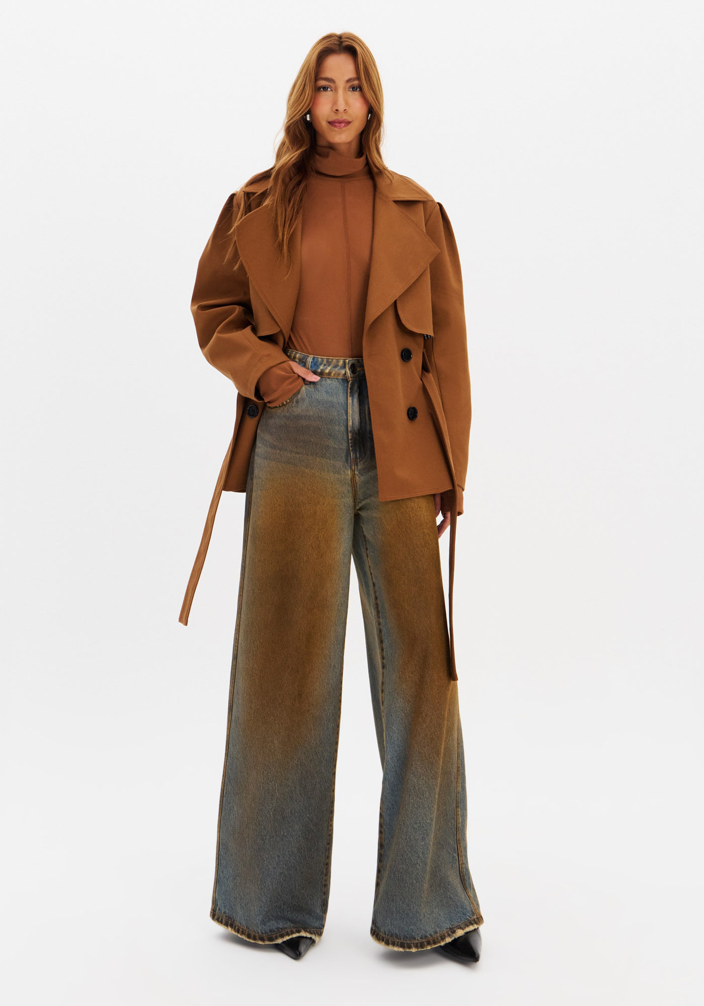 Calça Jeans Relaxed Cintura Média