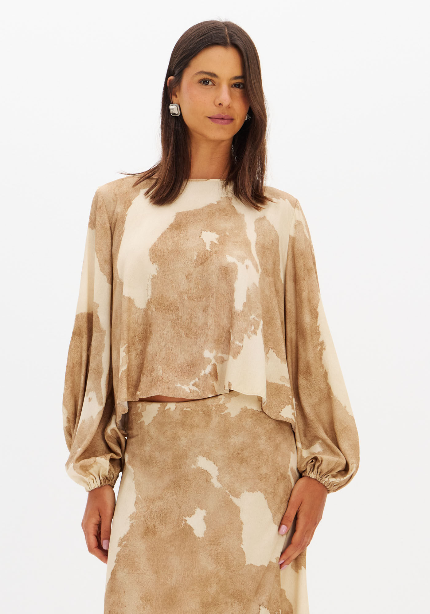 Blusa Manga Longa Estampada