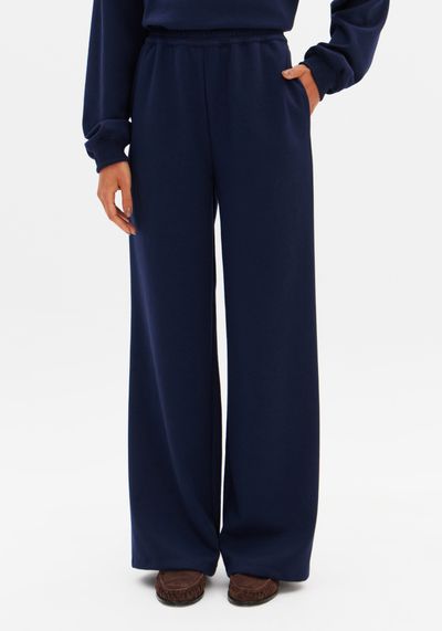 Calça Wide Leg Cintura Média