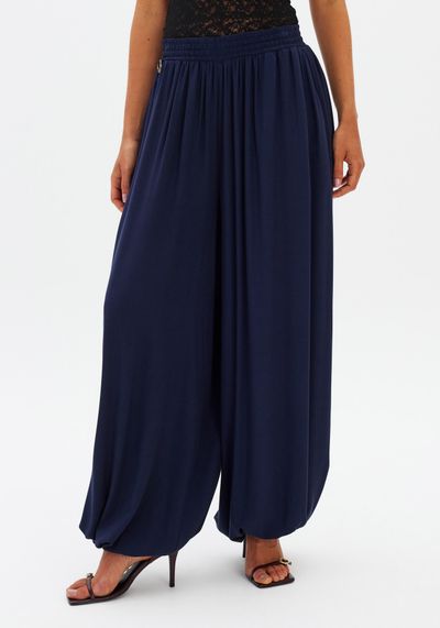 Calça Jogging Cintura Alta De Viscose