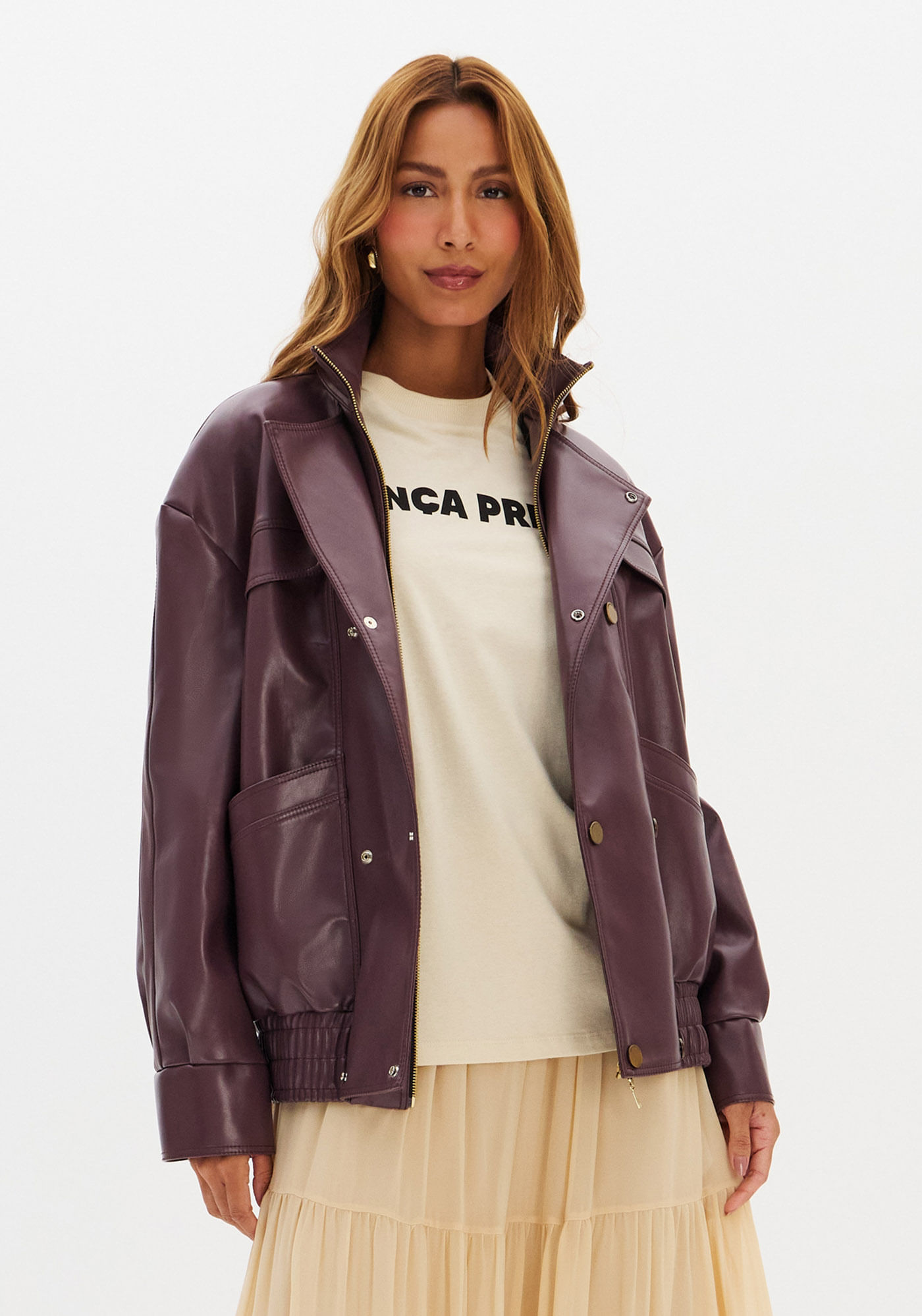 Jaqueta Oversized De Pu