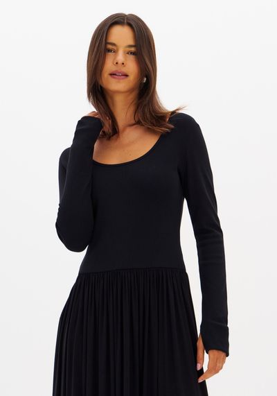 Vestido Longo Manga Longa