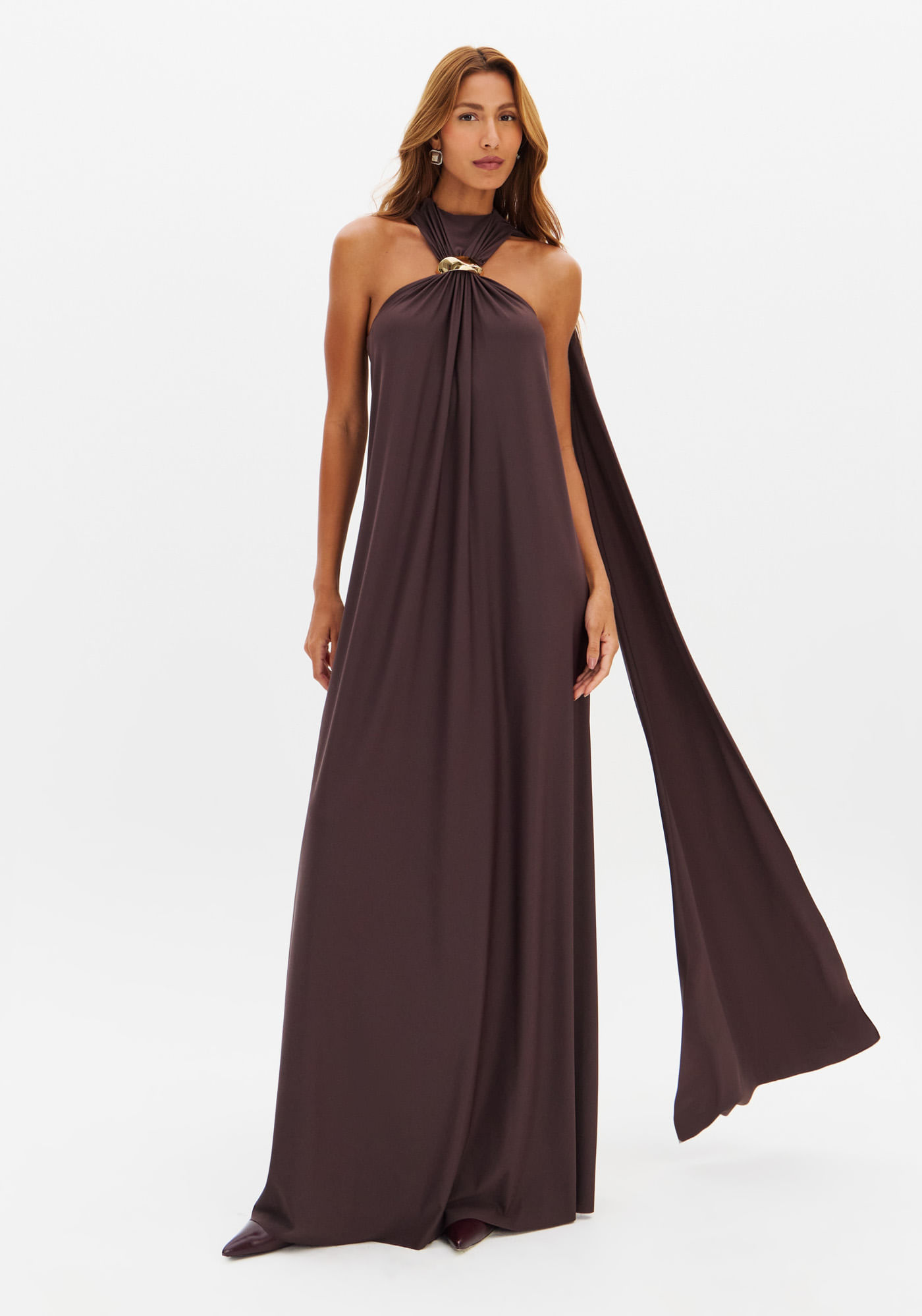 Vestido Longo Frente Única