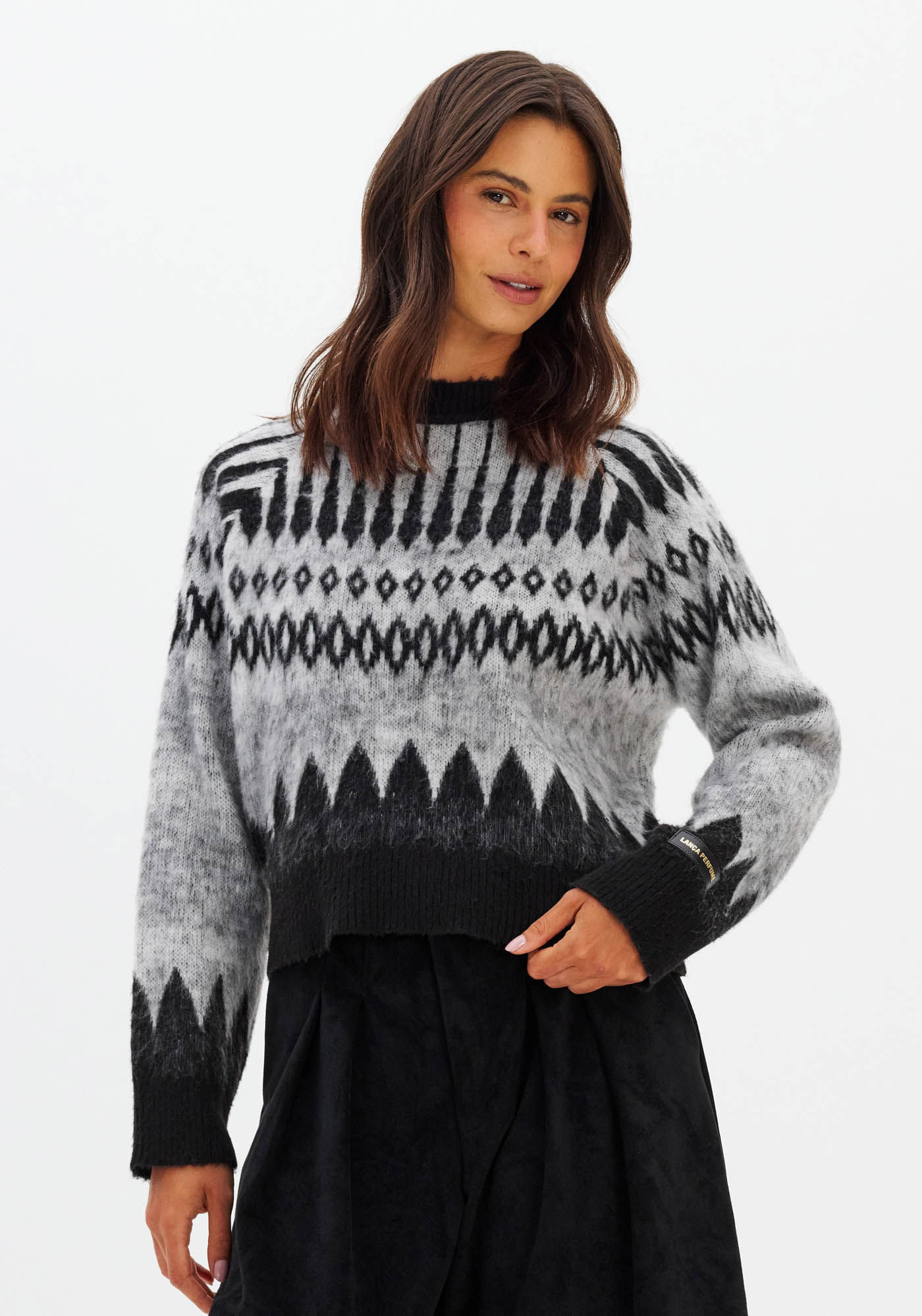 Blusa De Tricô Com Jacquard
