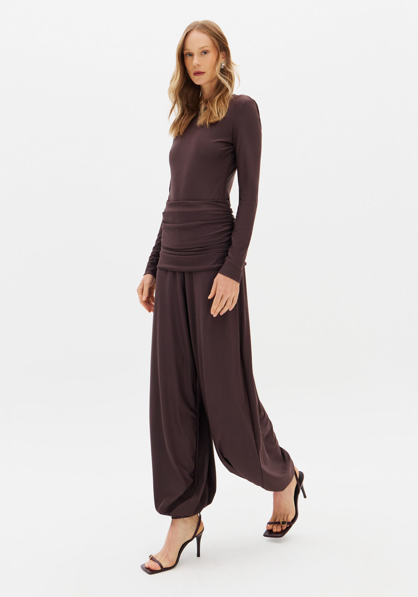Calça Ampla De Malha