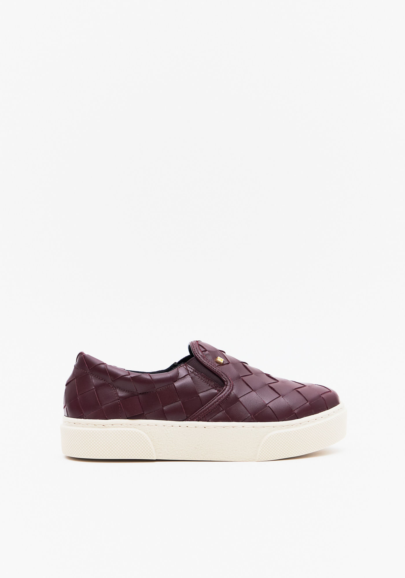 Tênis Casual Couro Tressê Enfeite Lp