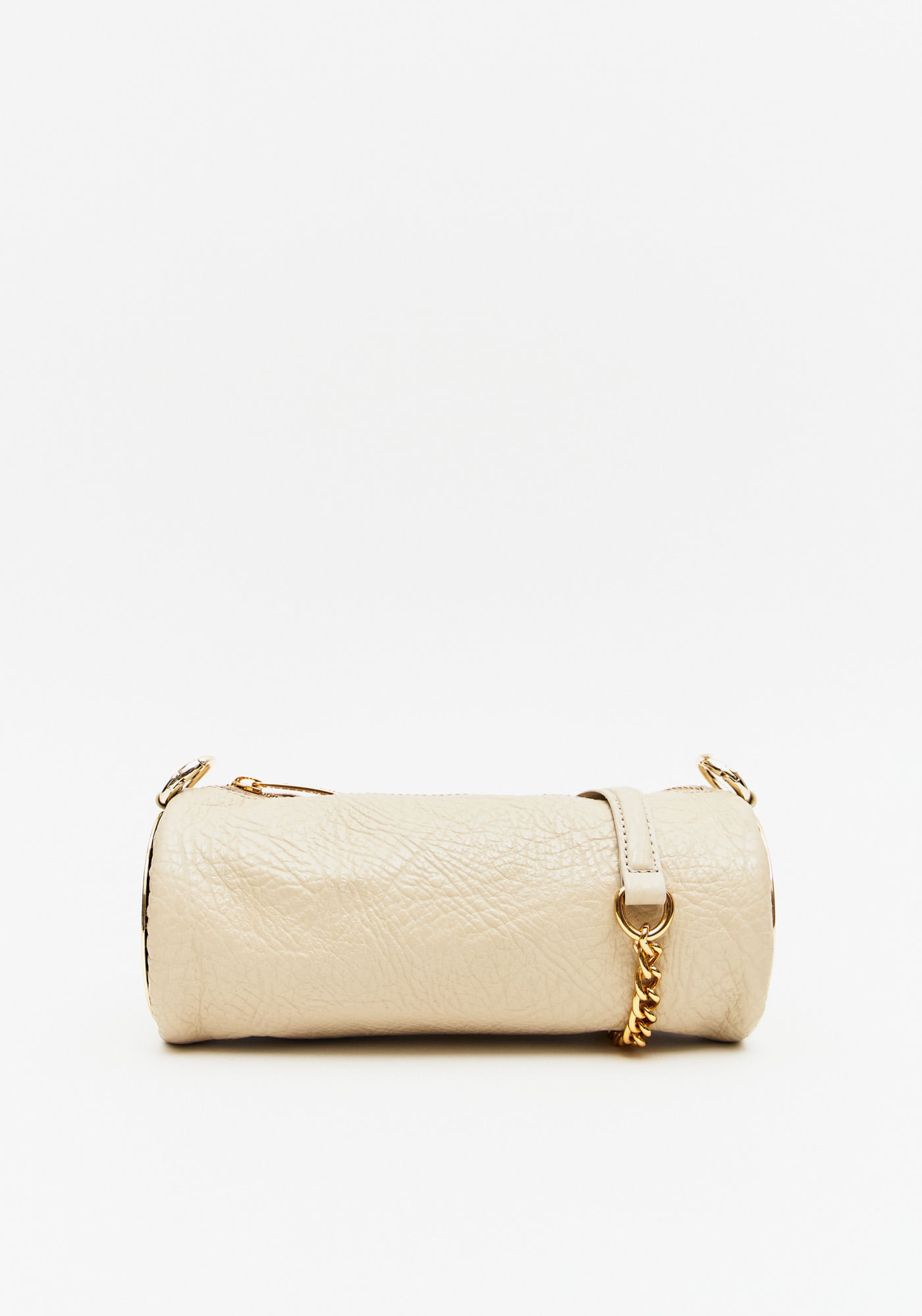Bolsa Shoulder Couro Com Metal Lateral