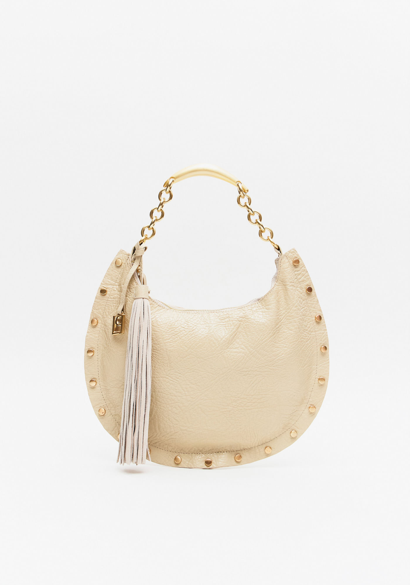 Bolsa Shoulder Couro E Alça Metal