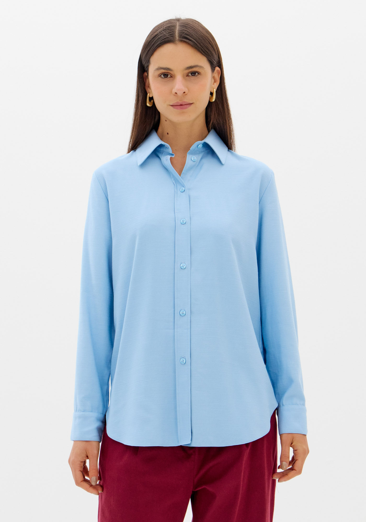 Camisa Tradicional Com Manga Longa