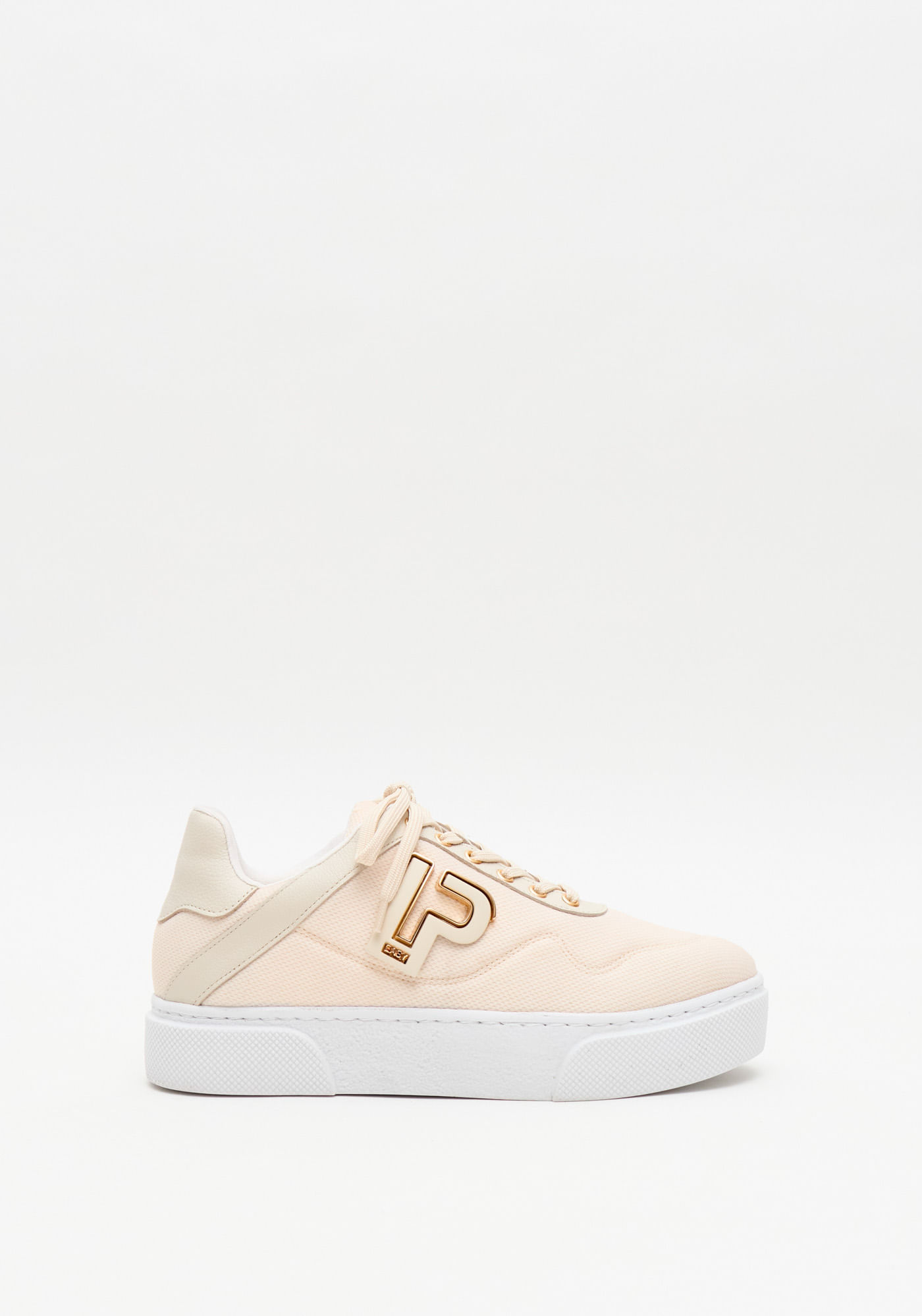 Tênis Casual Couro Com Enfeite