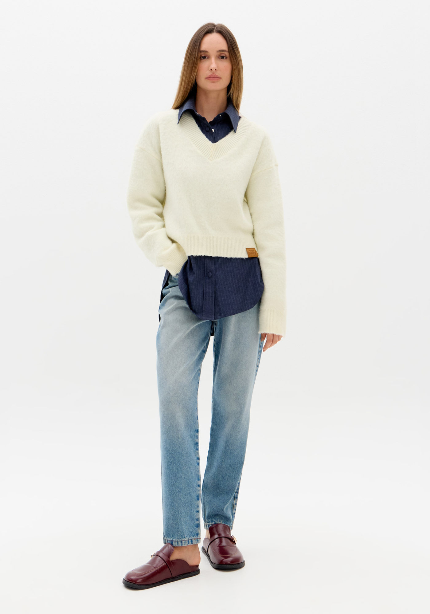 Calça Mom Jeans Com Cintura Super Alta