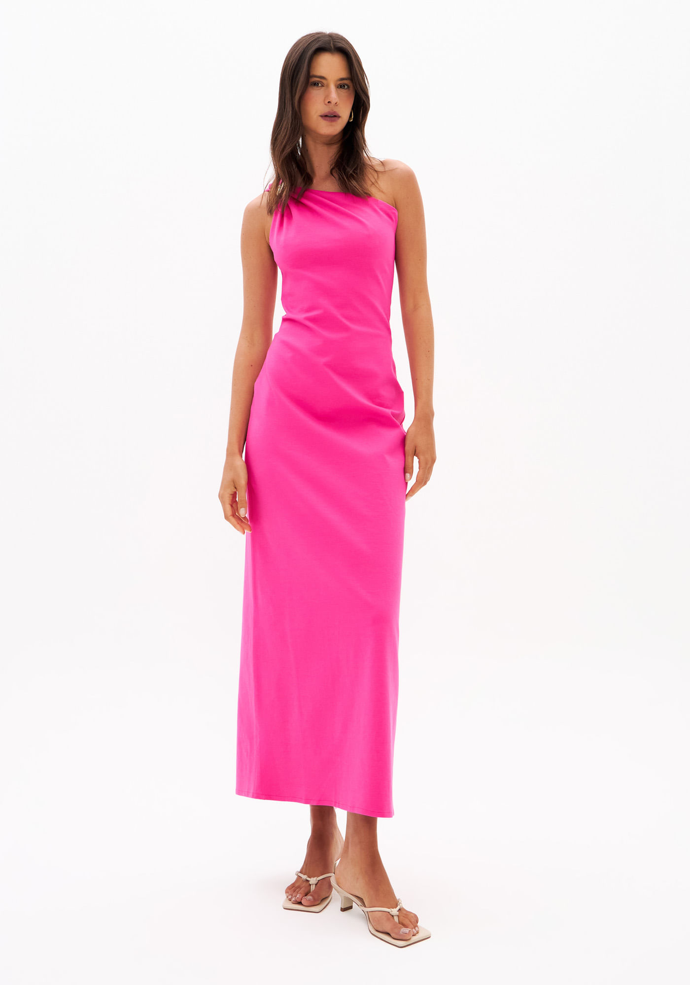 Vestido Super Midi Ombro Único