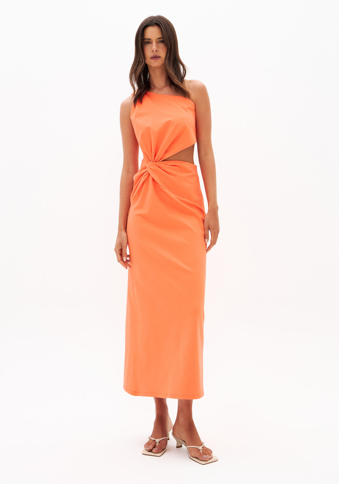 Vestido Super Midi Ombro Único