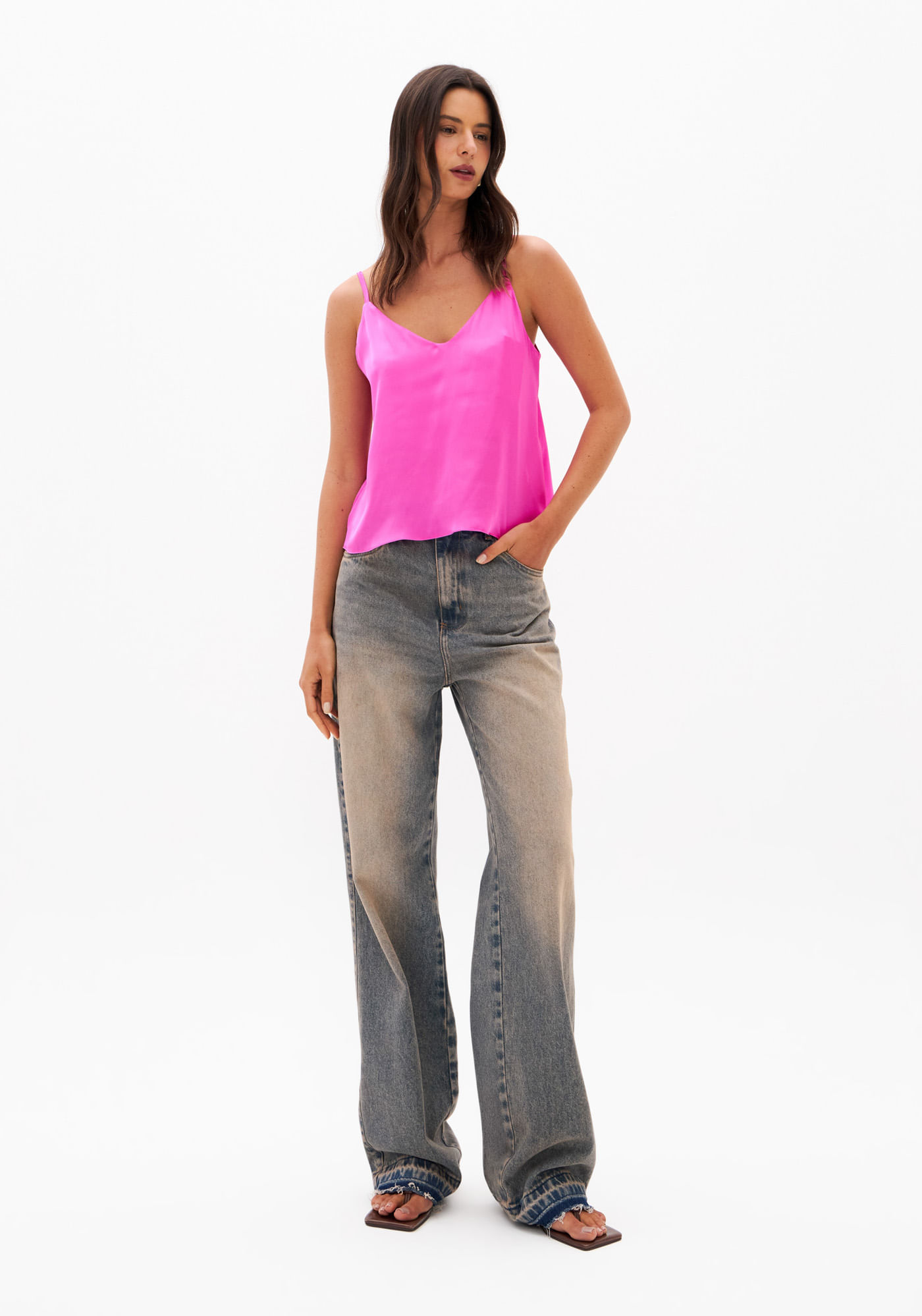 Blusa De Alças Decote V