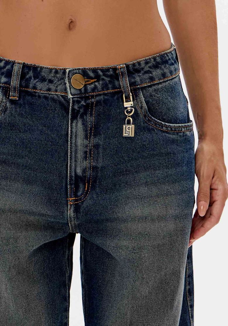 Calça Jeans Reta Cintura Média