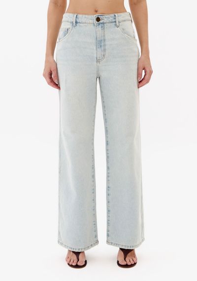 Calça Jeans Full Length Cintura Média