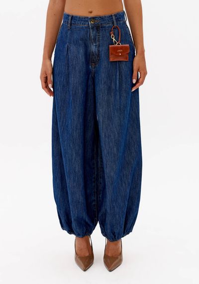 Calça Jeans Aladim Cintura Alta com Mini Bag